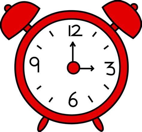 Red Alarm Clock Design - Free Clip Art