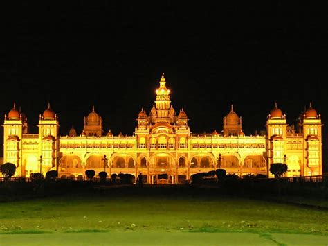 HD wallpaper: brown palace during night, mysore palace at monstre, karnataka | Wallpaper Flare