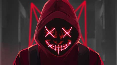 Red Mask Neon Eyes 4k Wallpaper,HD Artist Wallpapers,4k Wallpapers ...