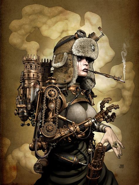 SteamGirl Picture (3d, character, robot, sci-fi, girl, woman, android ...