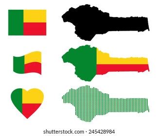 Map Benin Different Types Symbols On Stock Vector (Royalty Free ...