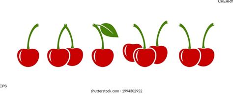 Cherry Logo Isolated Cherry On White Stock Vector (Royalty Free ...