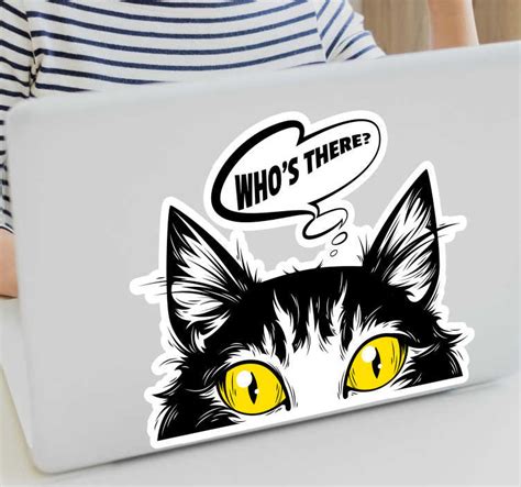 Electronics & Accessories Decals & Skins FUN STICKERS cute cat decal laptop decoration etna.com.pe