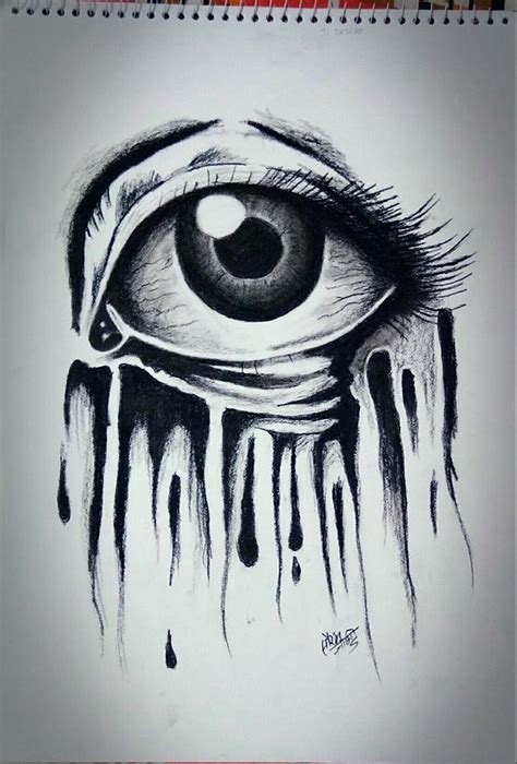 Sketch Of A Crying Eye