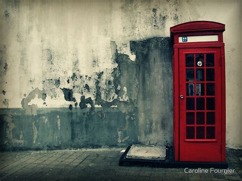 "Red Phone Booth" by Caroline Fournier | Redbubble