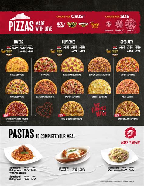 Pizza Hut Menu 2024 Philippines - Orly Lillis