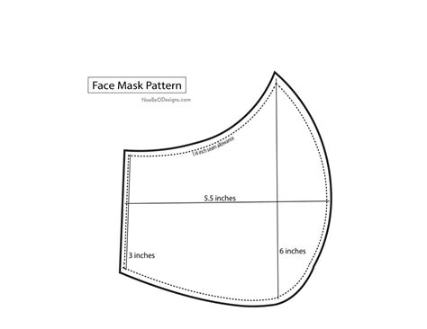 face mask-pattern - noelle o designs Diy Sewing Pattern, Sewing ...