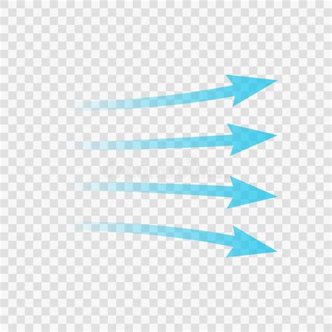 Air Flow. Blue Arrow Showing Direction of Air Movement. Wind Direction ...