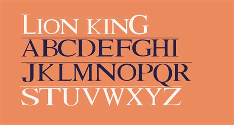 Lion kinG free Font - What Font Is