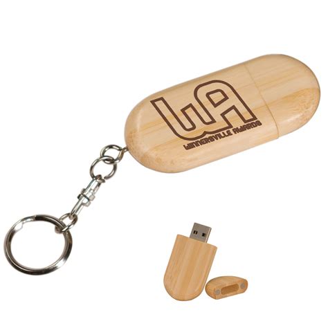 Bamboo Rounded 8GB USB Flash Drive/Keychain – Winnersville Awards