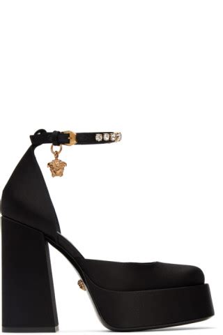 Black Medusa Aevitas Platform Heels by Versace on Sale