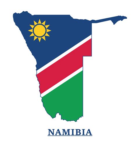 Namibia National Flag Map Design, Illustration Of Namibia Country Flag Inside The Map 12905994 ...