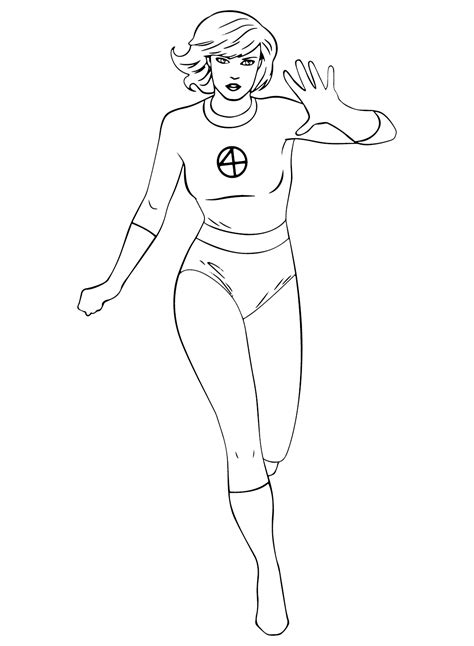 Invisible Woman Coloring Pages