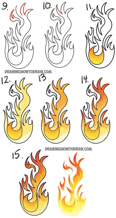 Learn How to Draw Flames and Cartoon Fire