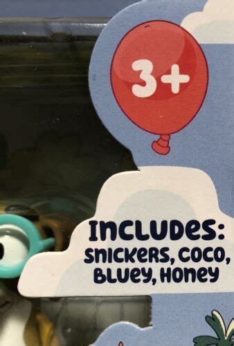 NEW Bluey and Friends SNICKERS COCO BLUEY HONEY 4pc Action Figure Toy ...