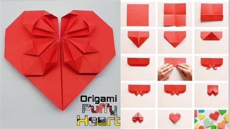 Origami Heart / Easy paper Heart (Folding Instructions) - YouTube | Origami heart, Origami ...