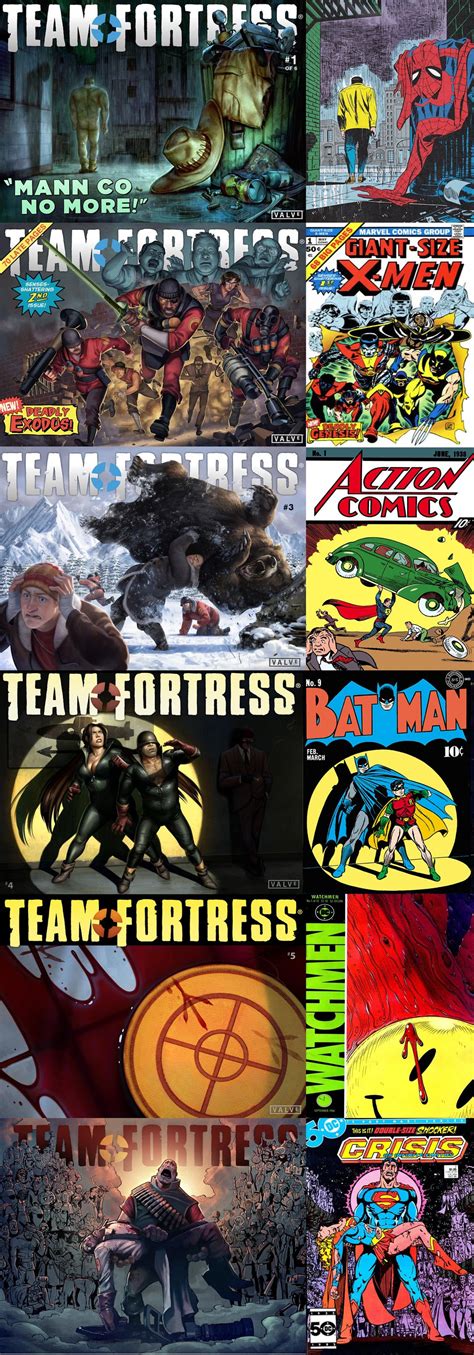 All the TF2 Comics Covers and their inspirations : r/tf2