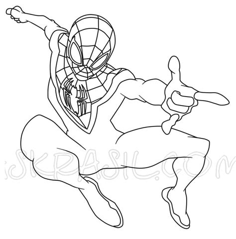 Spider-Man Miles Morales For Kids coloring page - Download, Print or ...