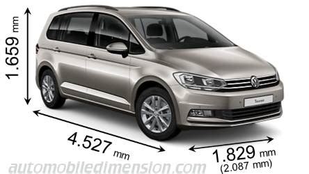 Volkswagen Touran dimensions, boot space and similars