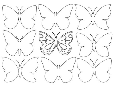 Butterfly Outline Template