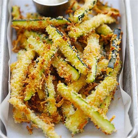 Easy Parmesan Zucchini Fries - Rasa Malaysia