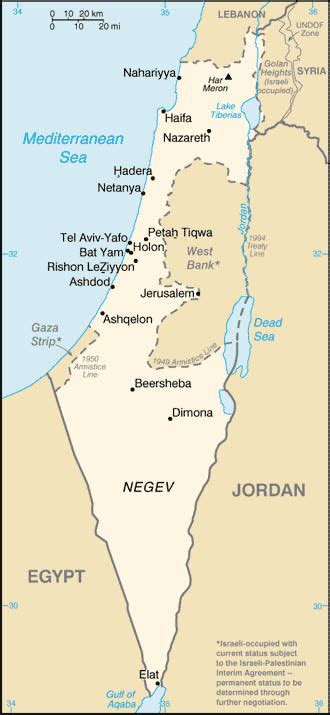 Current Map Of Just Israel