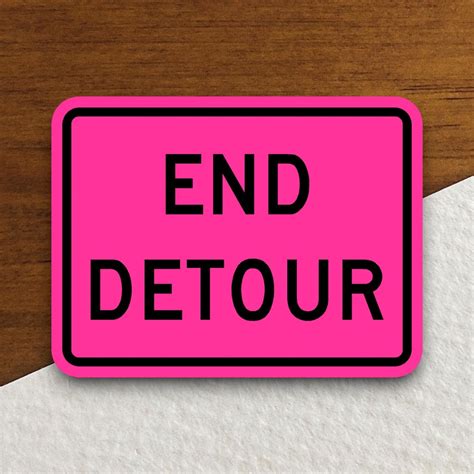 Detour Road Sign Stickers, Room Decor, Traffic Sticker, Road Sign ...