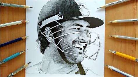 Ms Dhoni Pencil Art