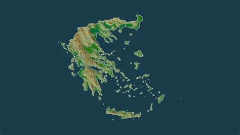 Greece map - cartoon. Regions. Physical. | Stock Video | Pond5