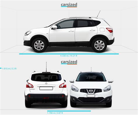 Nissan Qashqai 2010-2014 Dimensions Side View