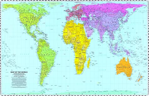 New World Map Projection – Map Vector