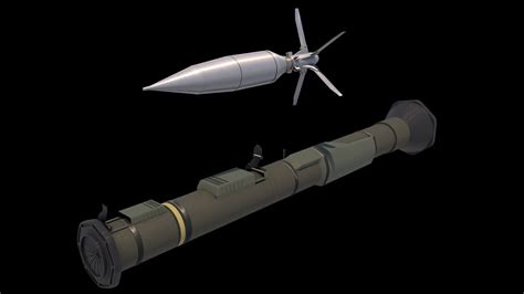 3D model AT-4 Rocket Launcher with Rocket VR / AR / low-poly | CGTrader