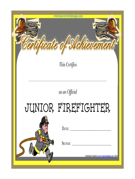 Firefighter Certificate Template - Fill Online, Printable, Fillable, Blank | pdfFiller