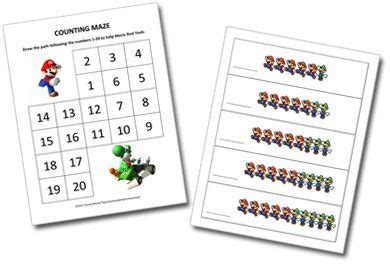 Mario Math Worksheets