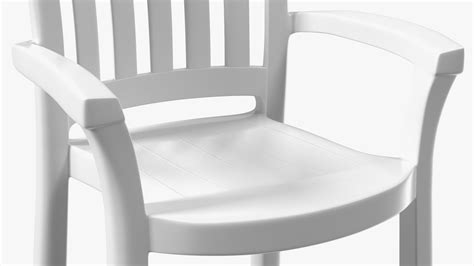 Plastic Armchair White 3D Model $29 - .3ds .blend .c4d .fbx .max .ma .lxo .obj - Free3D