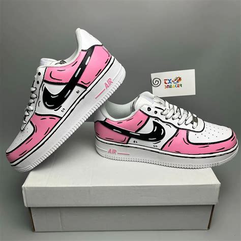 Pink Art Color Air Force 1 Custom - Daniel Customs