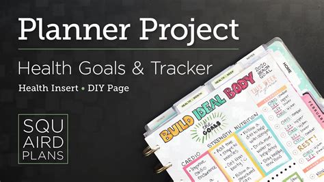 2020 Health Goals & Tracker :: Planner Insert :: DIY Page :: Squaird Plans :: Classic Happy ...