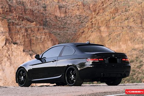 Black is the New Black: BMW 3-Series on Custom Satin Black Vossen Rims — CARiD.com Gallery