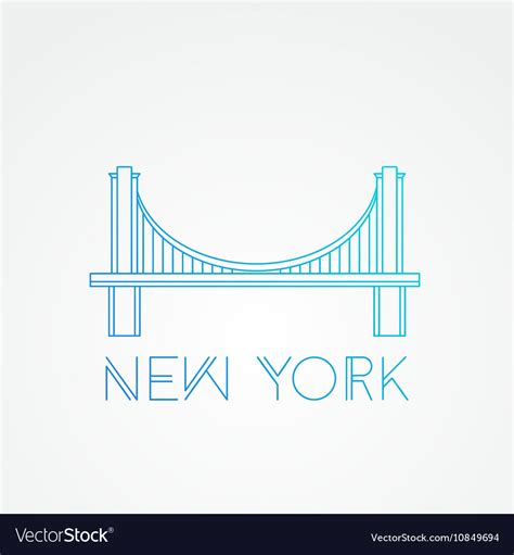 World famous brooklyn bridge Royalty Free Vector Image