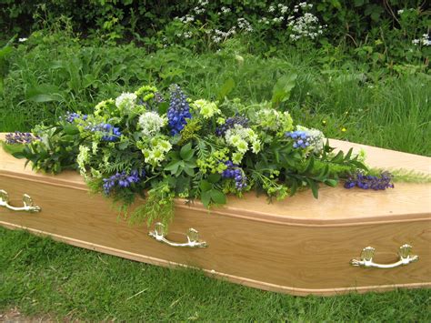 Flora Button natural funeral flowers Leicestershire Casket Flowers ...