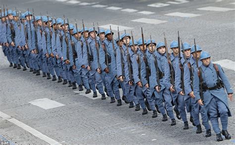 French troops march in First World War uniforms as Paris celebrates Bastille Day with a ...