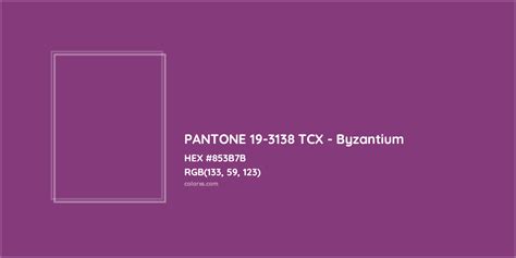 About PANTONE 19-3138 TCX - Byzantium Color - Color codes, similar colors and paints - colorxs.com