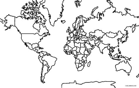 Printable World Map Coloring Page For Kids | Cool2bKids