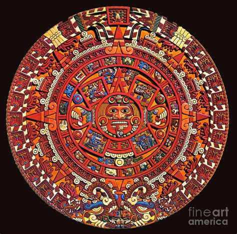 Aztec Calendar Painting by Unkown - Fine Art America