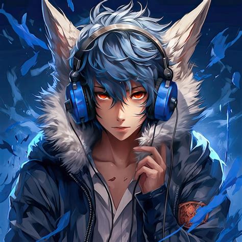 Premium AI Image | Cute and Handsome Anime Wolf Boy