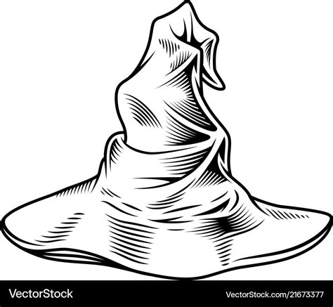 Wizard monochrome hat Royalty Free Vector Image