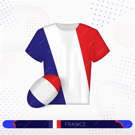 Premium Vector | France rugby jersey with rugby ball of france on ...