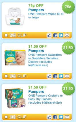 Hot Pampers Printable Coupons! Save Up to $7.50 on Diapers & Wipes!