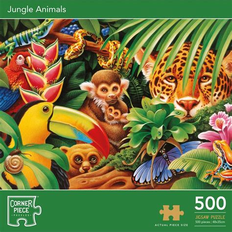 Jungle Animals 500 Piece Jigsaw Puzzle From 2.50 GBP | Jungle animals, Jungle animals pictures ...