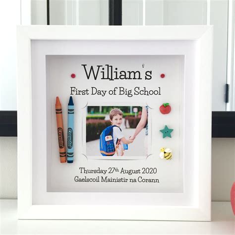 Personalised First Day at School Crayons Frame - As Cute as a Button